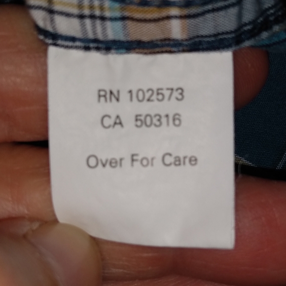 🔴 SALE VTG Hollister Blue/Green Plaid Short Sleeve Western Pearl Snap Button Up - Picture 6 of 6